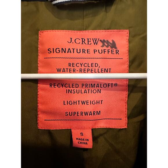 J. CREW Quilted Cocoon Puffer with PrimaLoft® Navy Long Pockets Small - Picture 7 of 13